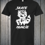 Black Shirt Skate Muncie Raccoon