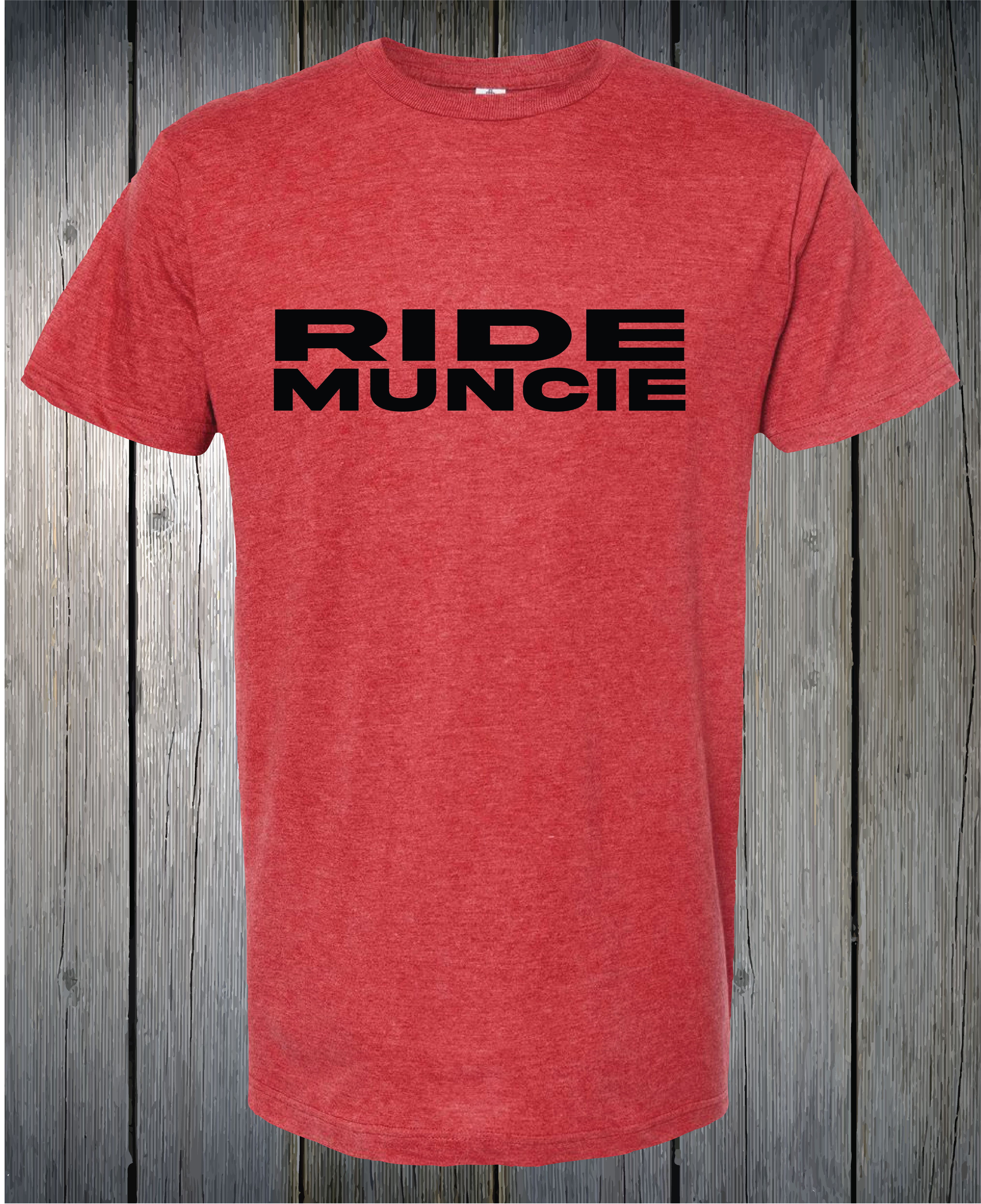 Heather Red T Shirt Ride Muncie