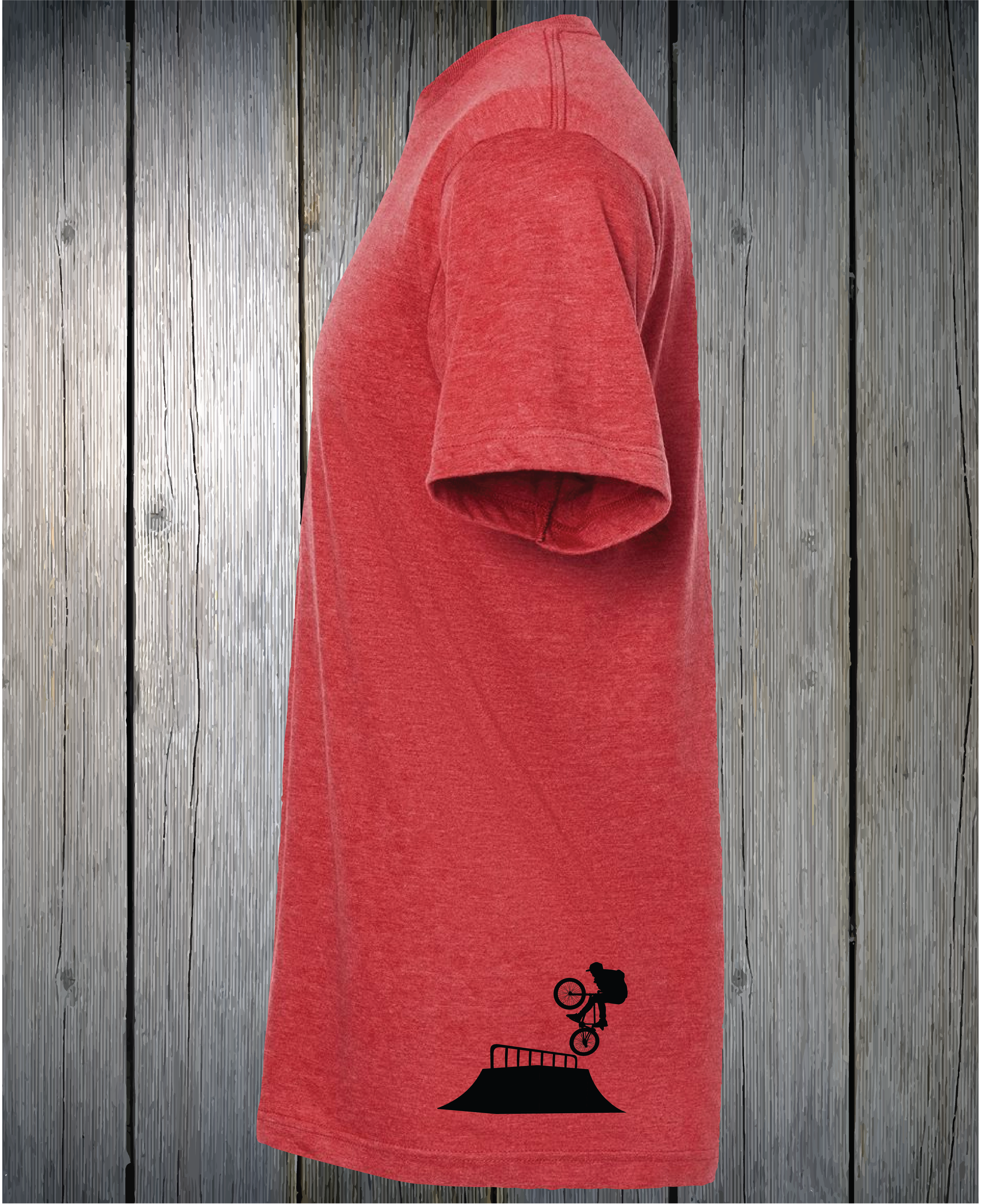 Heather Red T Shirt Ride Hip Print