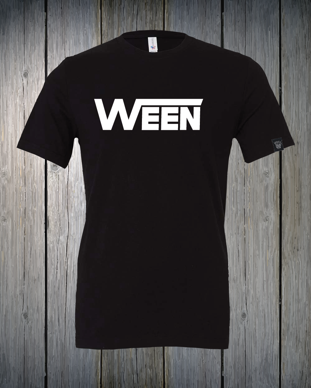 Black Shirt White Ween Print