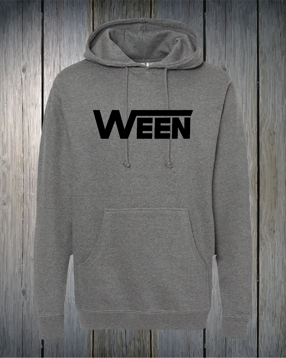 Grey Hoodie Black Ween Print