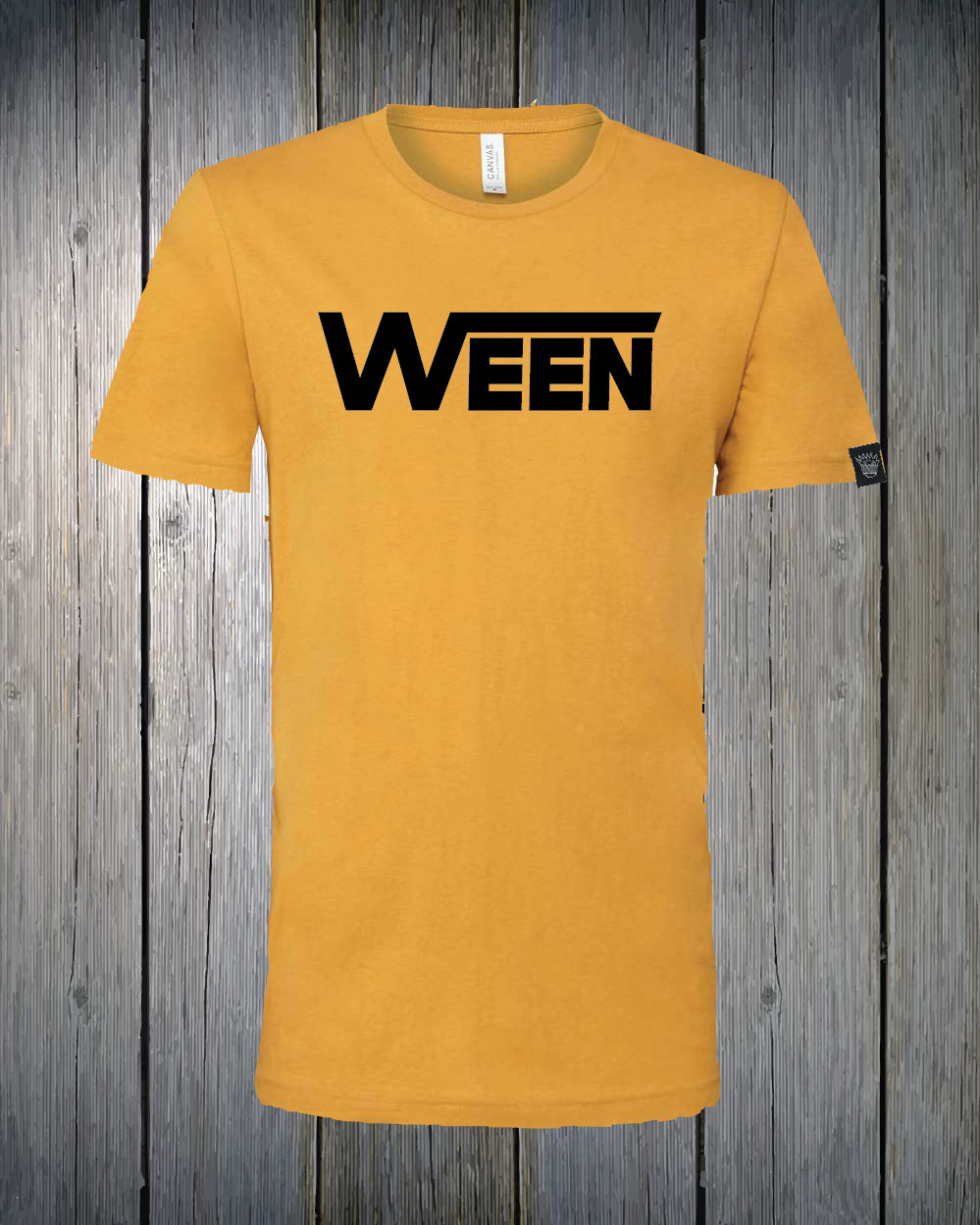 Yellow Shirt Black Ween Print 2